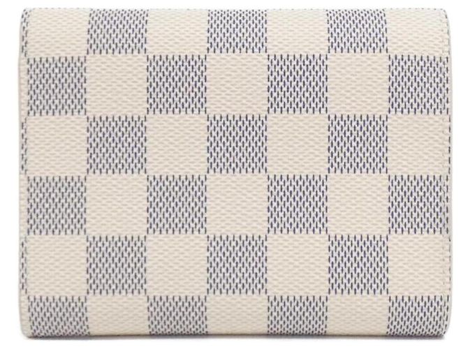 Louis Vuitton Damier Azur Portefeuille Victorine Rosa Blu - vista 2