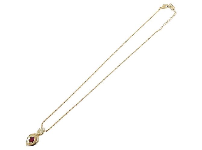 Collana Christian Dior Clear, Gold, and Red Rosso D'oro - vista 2