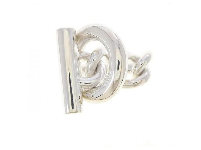 Hermès Hermes Croisette Band Ring Silber - Ansicht 2