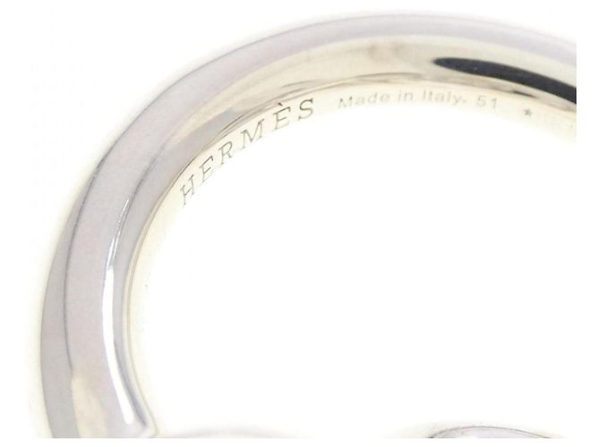 Hermès Hermes Croisette Band Ring Silber - Ansicht 4