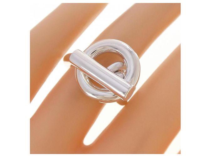 Hermès Hermes Croisette Band Ring Silber - Ansicht 5