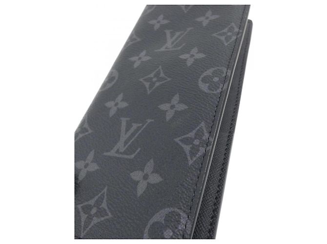 Portafoglio Louis Vuitton Monogram Eclipse Brazza Nero - vista 2