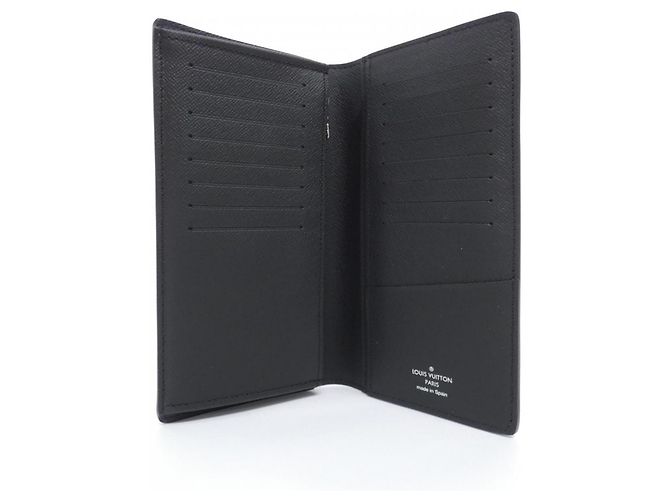 Portafoglio Louis Vuitton Monogram Eclipse Brazza Nero - vista 3