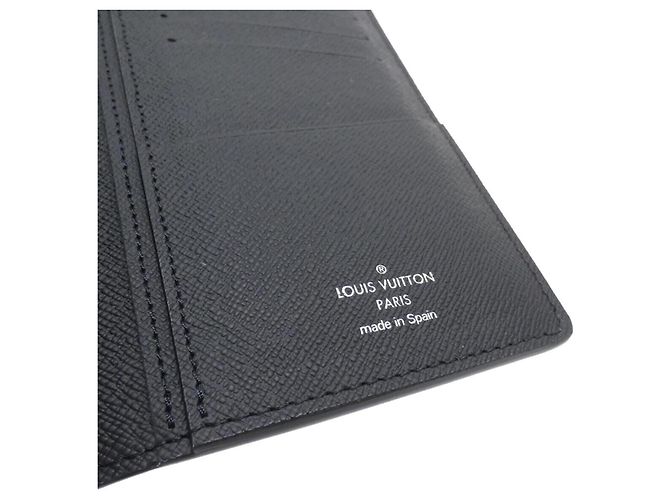 Portafoglio Louis Vuitton Monogram Eclipse Brazza Nero - vista 4