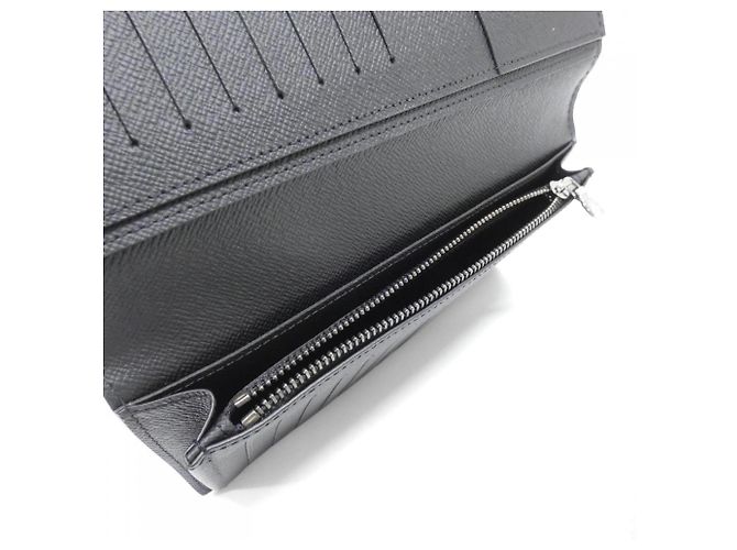 Portafoglio Louis Vuitton Monogram Eclipse Brazza Nero - vista 5