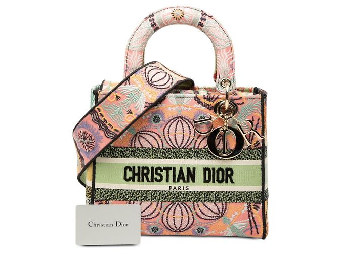 Borsa Christian Dior Dior LADY D-LITE Medium Multicolore - vista 7