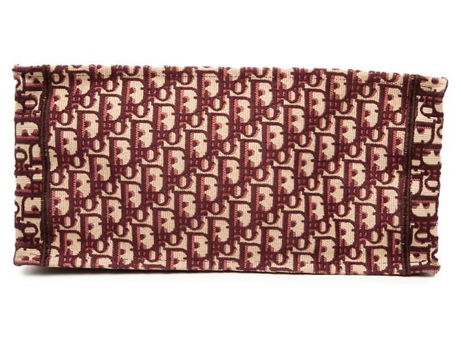 Christian Dior Dior Oblique Bestickter Medium Tote Bag Rot Beige Bordeaux - Ansicht 3