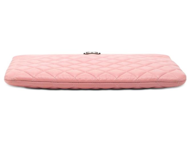 Clutch Chanel Boy in agnello rosa - vista 3