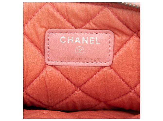 Clutch Chanel Boy in agnello rosa - vista 5
