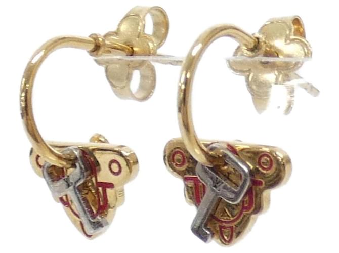 Orecchini Rocky Stud Louis Vuitton Argento Rosso D'oro - vista 2