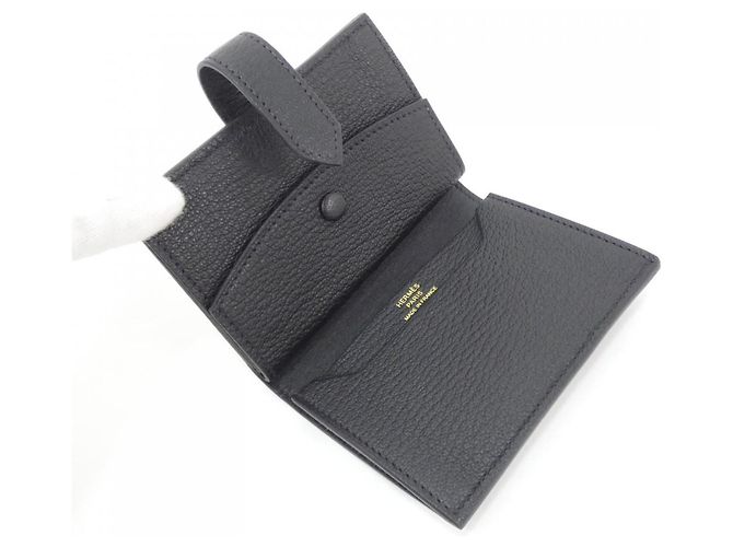 Hermès Bearn Mini Wallet Schwarz Golden - Ansicht 5