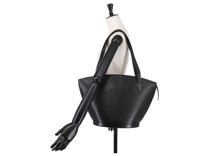 Borsa Tote Louis Vuitton Epi Saint Jacques Nero - vista 9