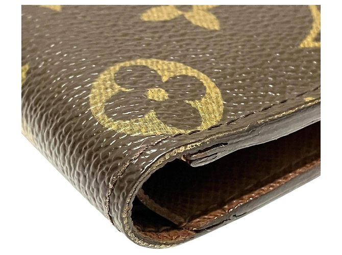 Portafoglio bi-fold Louis Vuitton Portefeuille Marco Marrone Monogramma - vista 9
