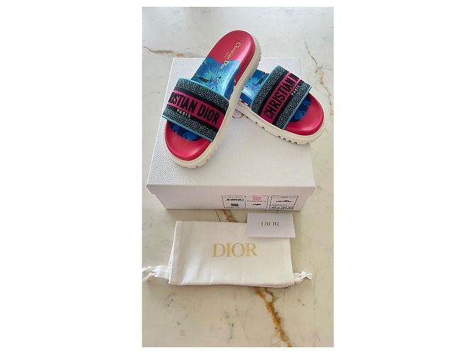 Sandali Dway di Dior Nero Rosa Blu Multicolore - vista 10