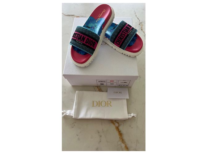 Sandali Dway di Dior Nero Rosa Blu Multicolore - vista 11