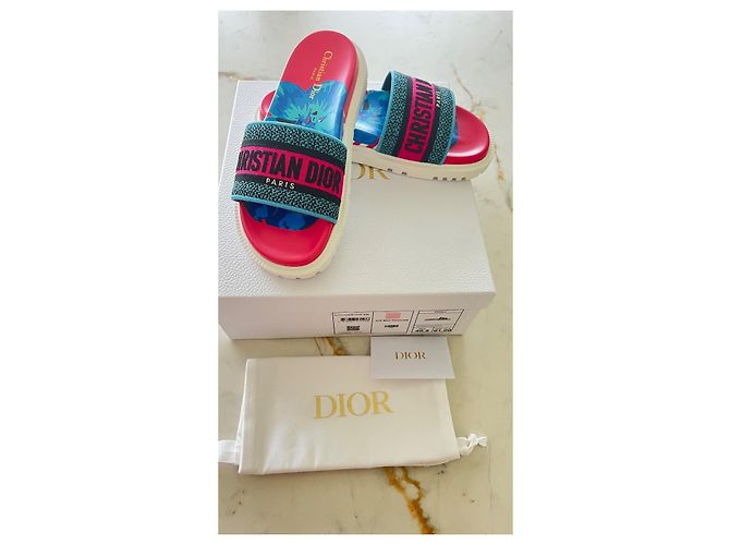 Sandali Dway di Dior Nero Rosa Blu Multicolore - vista 3