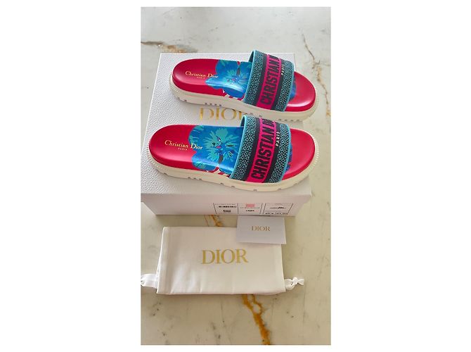 Sandali Dway di Dior Nero Rosa Blu Multicolore - vista 5