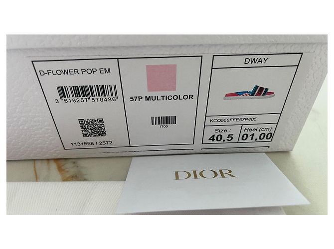 Sandali Dway di Dior Nero Rosa Blu Multicolore - vista 7