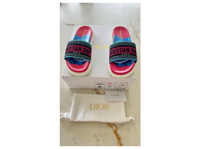Sandali Dway di Dior Nero Rosa Blu Multicolore - vista 8
