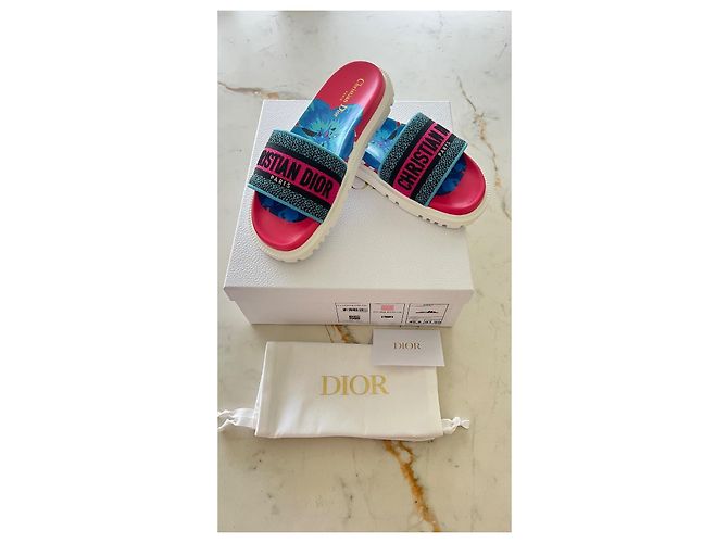 Sandali Dway di Dior Nero Rosa Blu Multicolore - vista 9