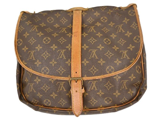 Louis Vuitton Saumur Monogram Canvas 35 Marrone - vista 2