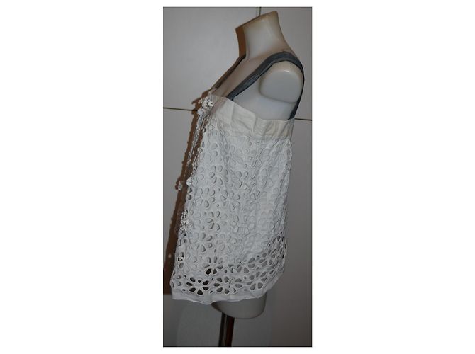 Philosophy Di Alberta Ferretti Top de encaje sangallo blanco - vista 2