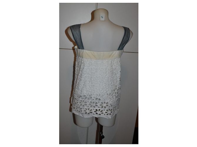 Philosophy Di Alberta Ferretti Top de encaje sangallo blanco - vista 3
