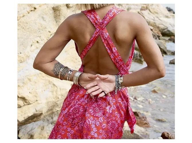 Autre Marque Maxikleid Anastasia Fakli Pink Rot - Ansicht 11