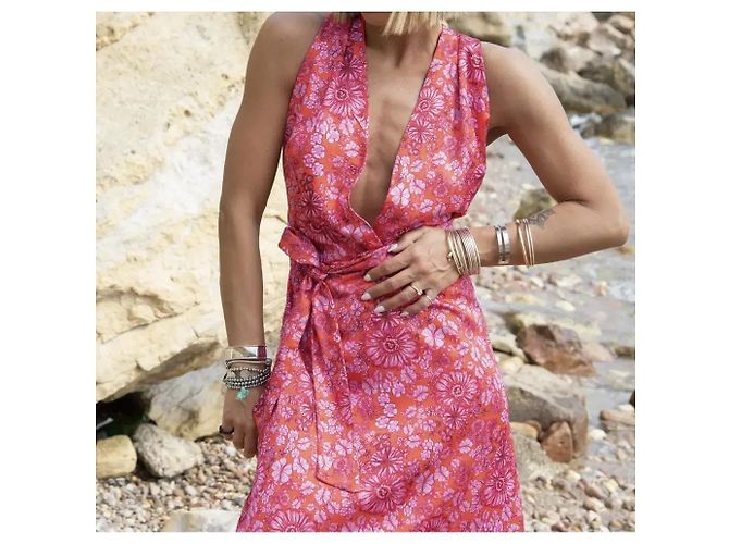 Autre Marque Maxikleid Anastasia Fakli Pink Rot - Ansicht 3