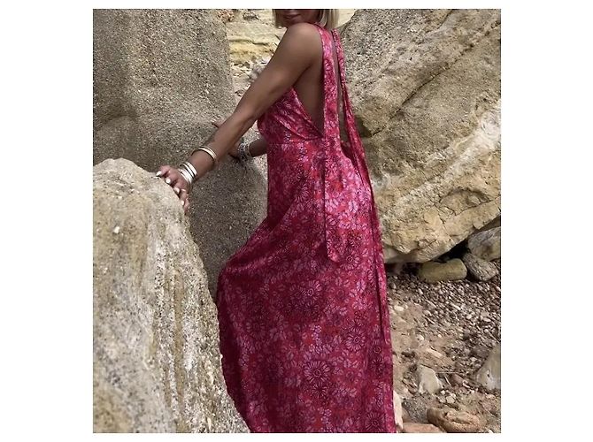 Autre Marque Maxikleid Anastasia Fakli Pink Rot - Ansicht 7
