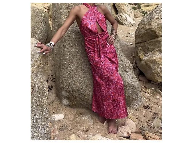 Autre Marque Maxikleid Anastasia Fakli Pink Rot - Ansicht 8