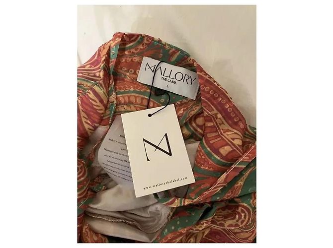 Autre Marque Vestido maxi halter con estampado paisley Mallory The Label Rosa Verde Naranja - vista 7