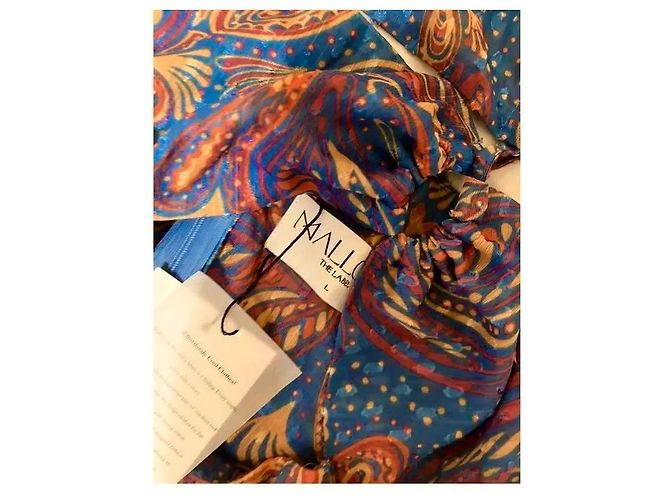 Autre Marque Maxikleid mit Paisley-Print Mallory THE LABEL Pink Blau Orange Lila - Ansicht 4