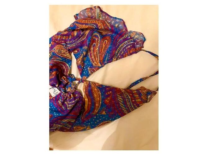 Autre Marque Maxikleid mit Paisley-Print Mallory THE LABEL Pink Blau Orange Lila - Ansicht 5