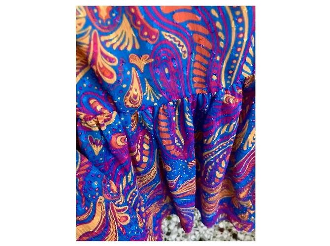 Autre Marque Maxikleid mit Paisley-Print Mallory THE LABEL Pink Blau Orange Lila - Ansicht 6