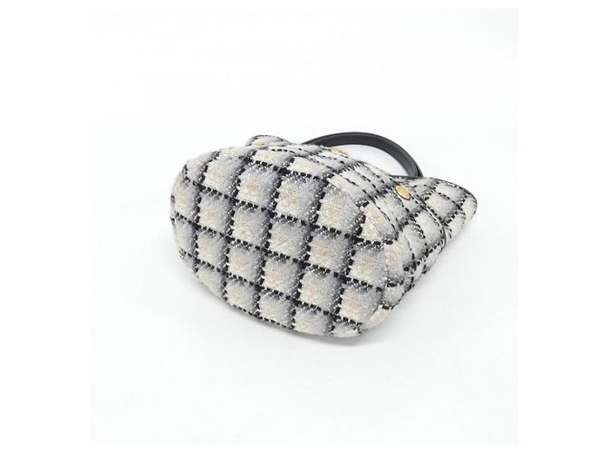 Borsa a Spalla Chanel Beige, Nero e Grigio Marrone - vista 3