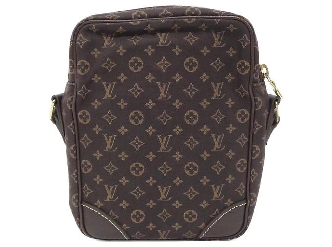 Borsa a tracolla Louis Vuitton Monogram Mini Lin Danube Marrone - vista 2