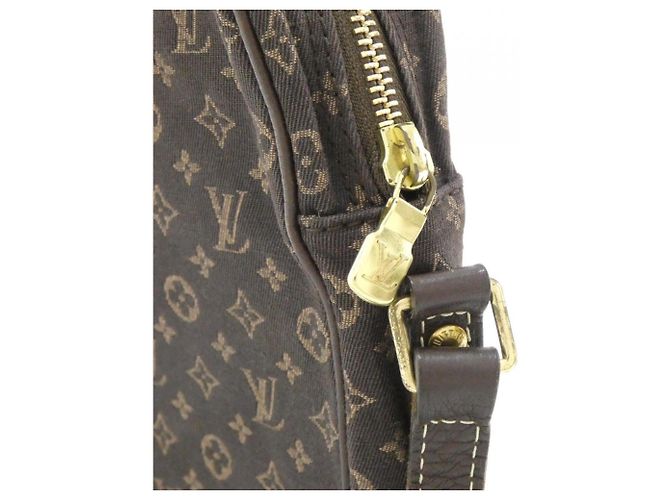 Borsa a tracolla Louis Vuitton Monogram Mini Lin Danube Marrone - vista 4