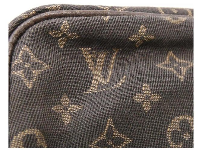 Borsa a tracolla Louis Vuitton Monogram Mini Lin Danube Marrone - vista 5