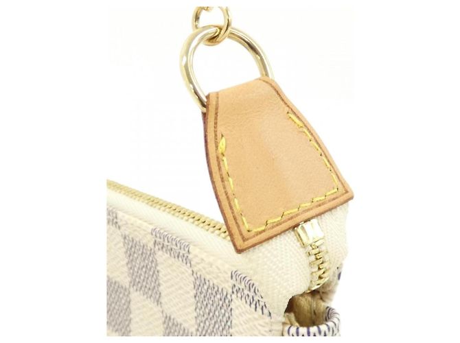 Louis Vuitton Damier Azur Mini Pochette Accessoires Blanco Azul - vista 3