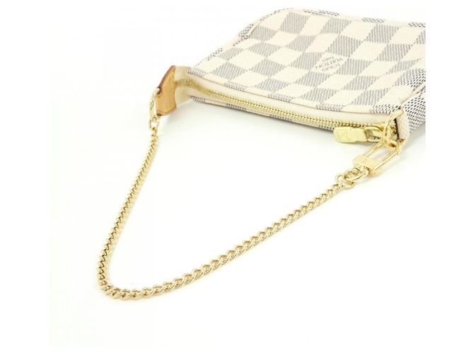 Louis Vuitton Damier Azur Mini Pochette Accessoires Blanco Azul - vista 5