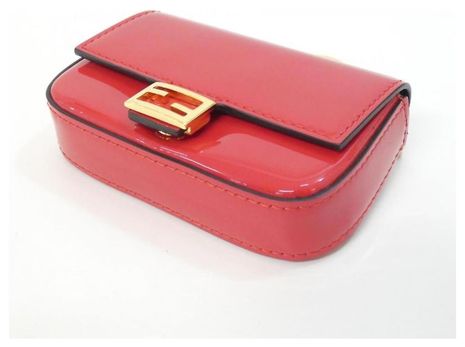 Charm borsa Fendi Nano Baguette Rosso - vista 3