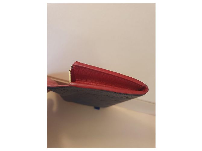 Louis Vuitton Cartera Emilie Flower Empreinte Cuero Marine Rouge Roja Azul oscuro - vista 10
