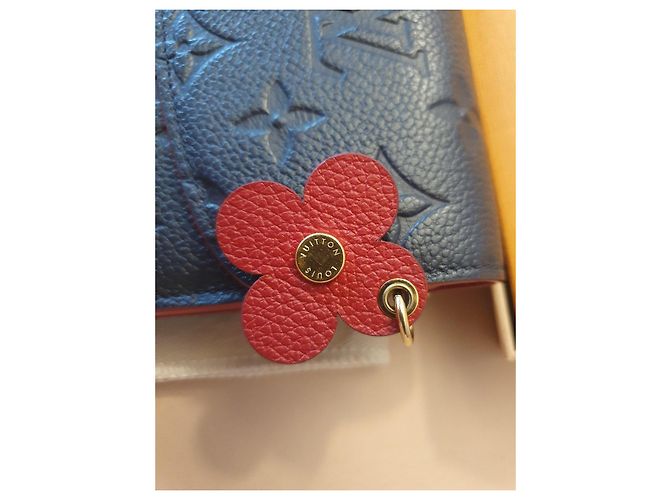 Louis Vuitton Cartera Emilie Flower Empreinte Cuero Marine Rouge Roja Azul oscuro - vista 2
