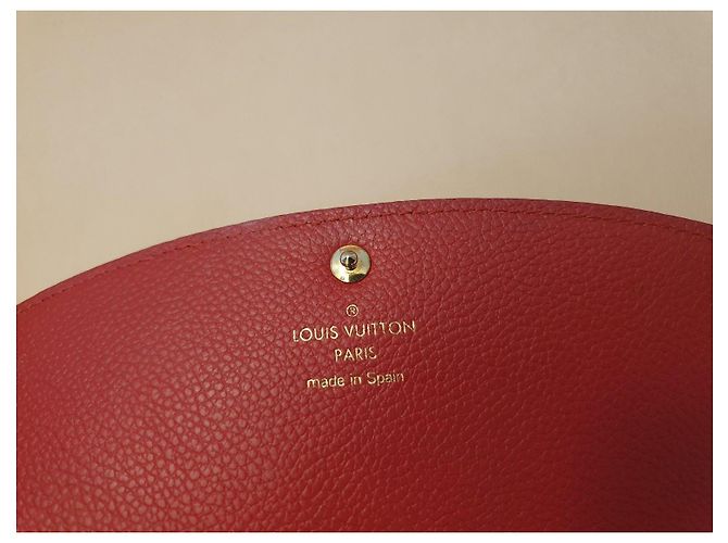 Louis Vuitton Cartera Emilie Flower Empreinte Cuero Marine Rouge Roja Azul oscuro - vista 3