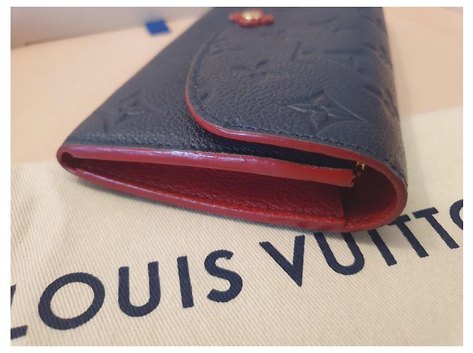 Louis Vuitton Cartera Emilie Flower Empreinte Cuero Marine Rouge Roja Azul oscuro - vista 5