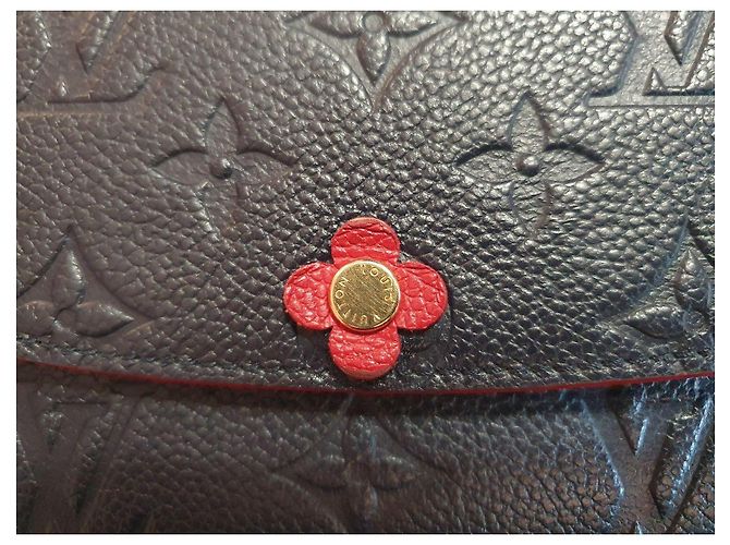 Louis Vuitton Cartera Emilie Flower Empreinte Cuero Marine Rouge Roja Azul oscuro - vista 8