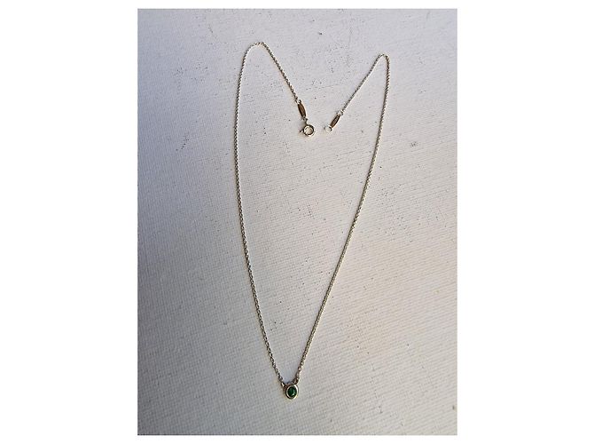 Tiffany & Co. Peretti Silberkette mit Tsavorite Grün - Ansicht 8
