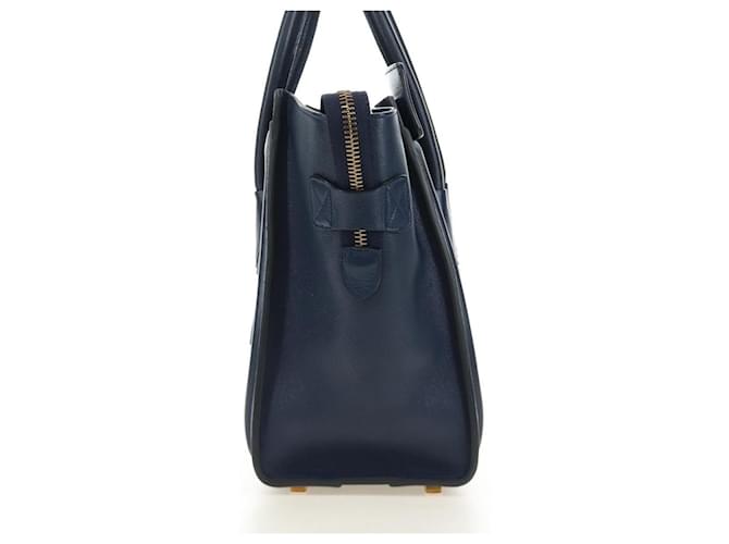 Céline Celine Luggage Smooth Leather Medium Blu navy - vista 3