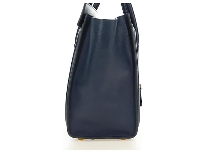 Céline Celine Luggage Smooth Leather Medium Blu navy - vista 4